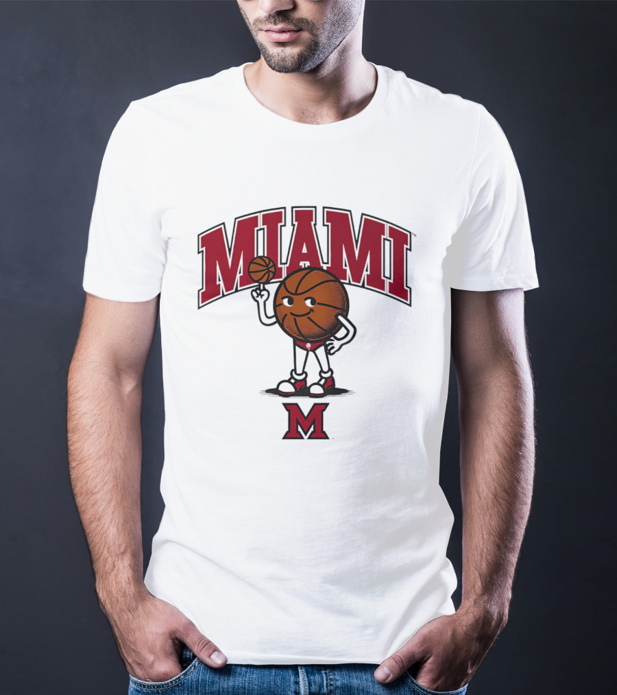 Miami Basketball Cartoon Character 2026 T-Shirt
