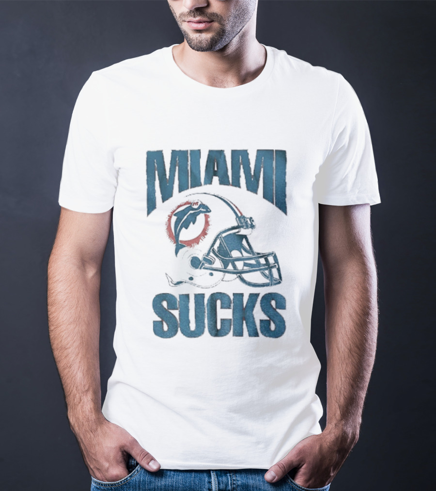 Miami Sucks Dolphins Helmet Football 2025 T-Shirt