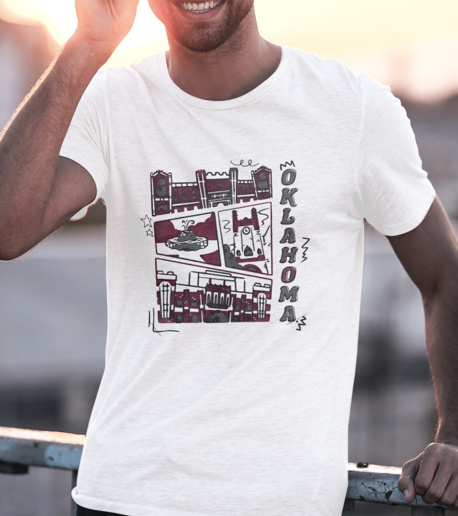 Oklahoma Sooners Football University Of Oklahoma Campus Landmarks T-Shirt