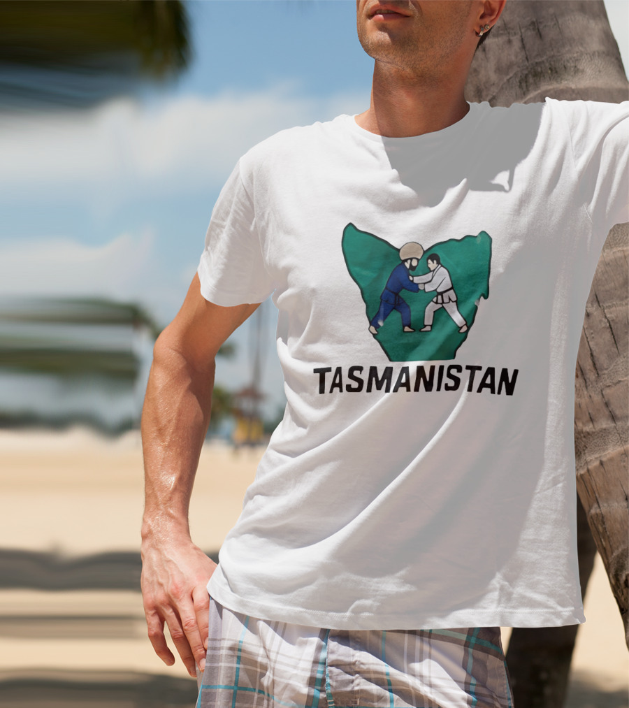 Tasmanistan Judo Cartoon Tasmania Map T-Shirt