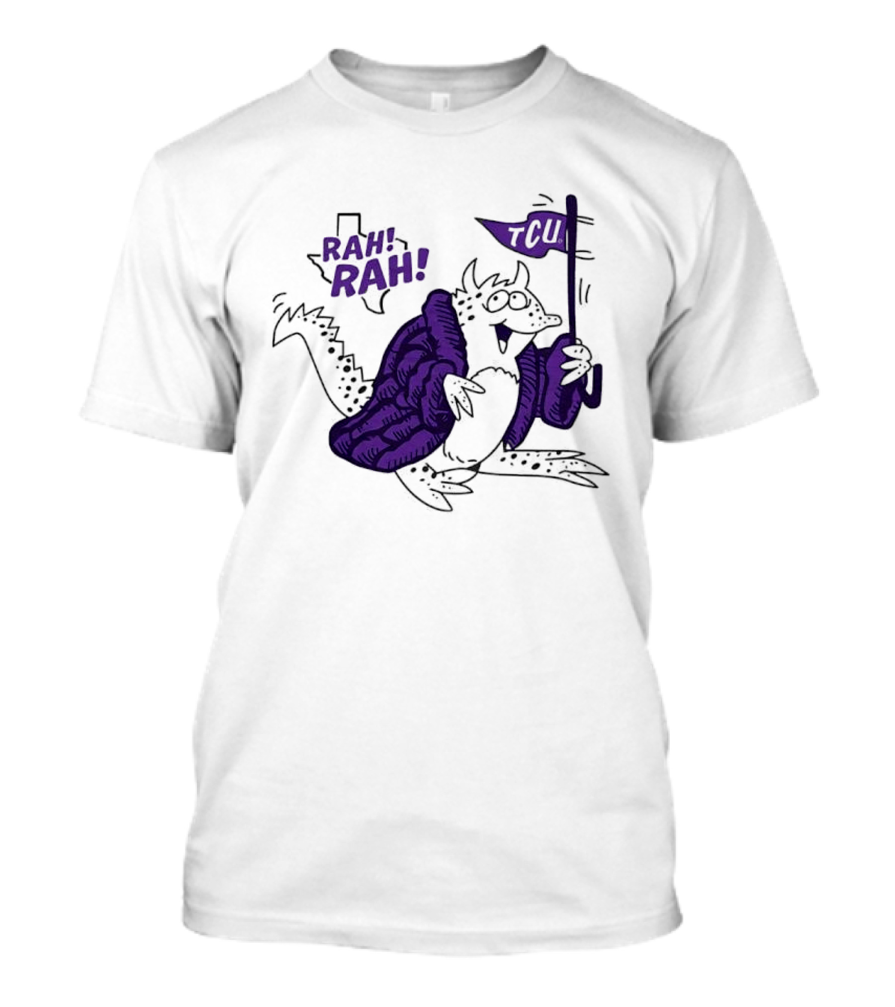TCU Rah Rah Horned Frog Cheer Flag T-Shirt