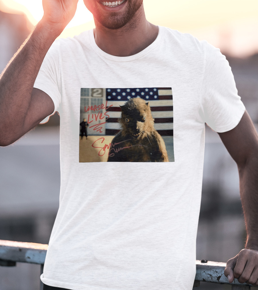 Weasel Lives The Suicide Squad American Flag Scene T-Shirt