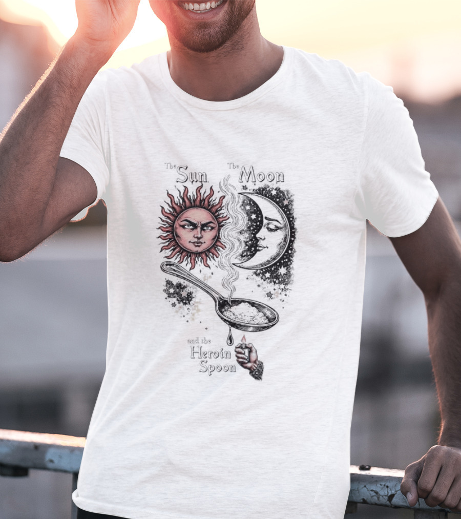 Sun Moon Heroin Spoon T-Shirt
