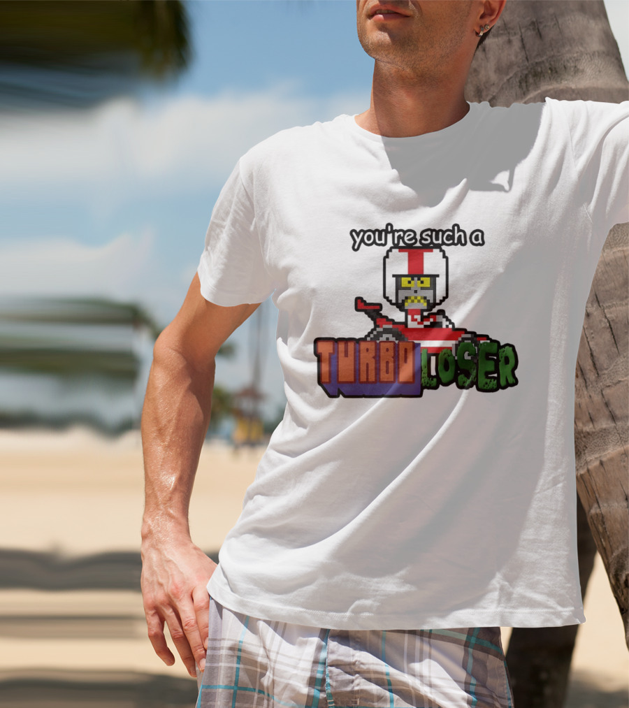 You're Such A Turbo Loser Pixel Art Racing Helmet T-Shirt