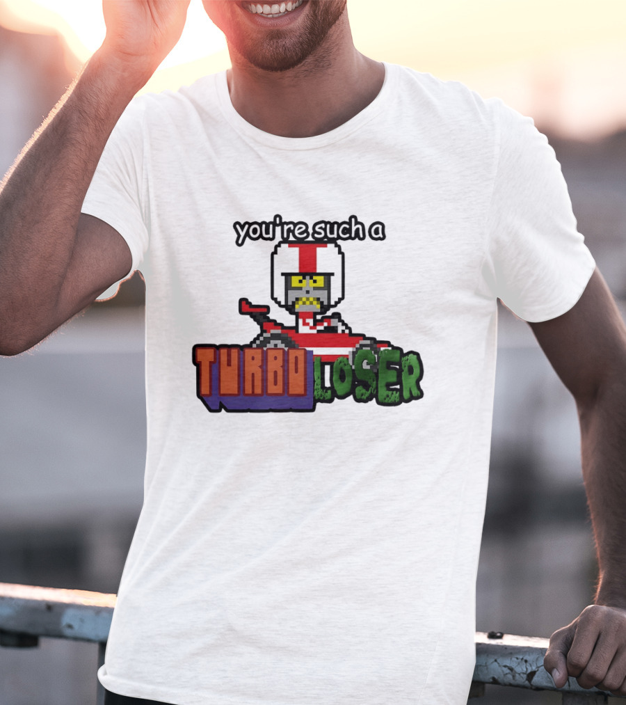 You're Such A Turbo Loser Pixel Art Racing Helmet T-Shirt