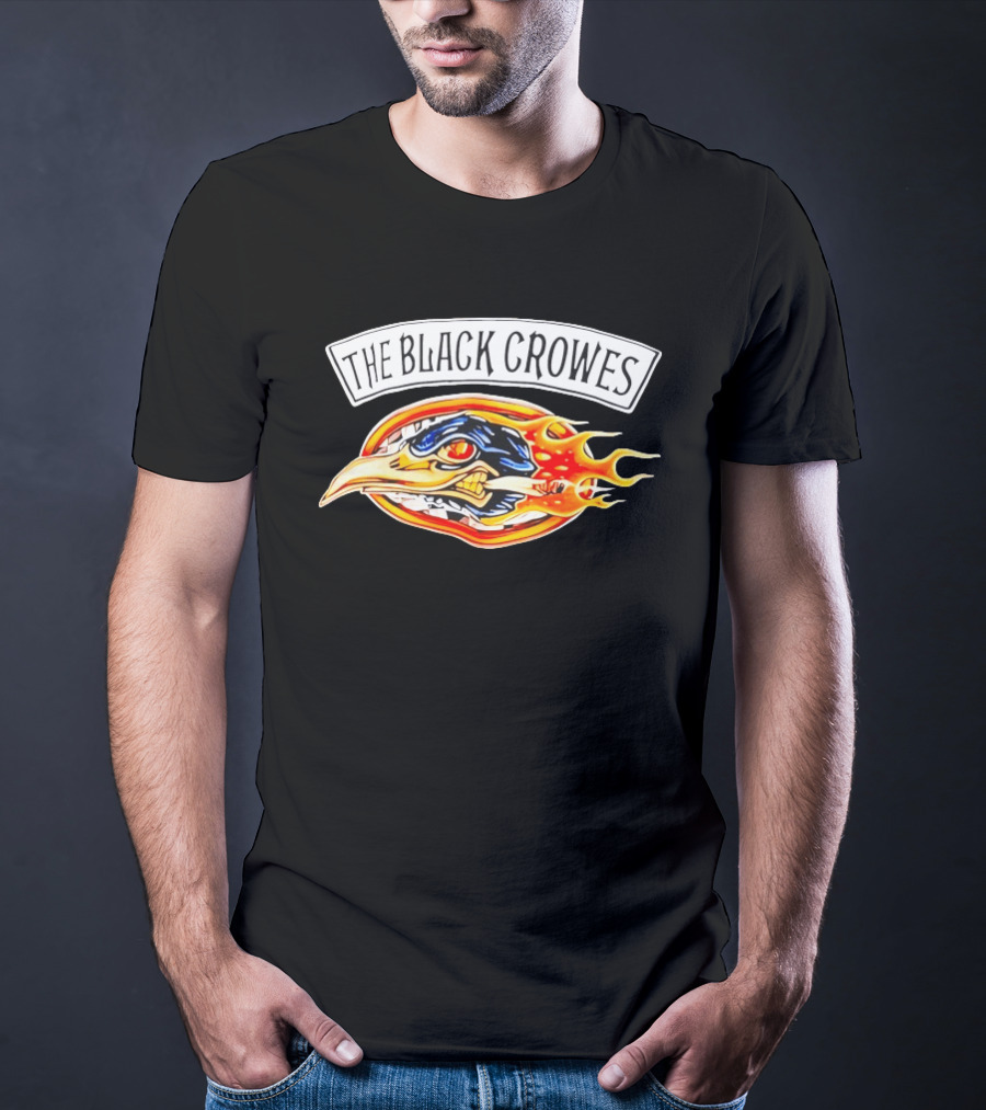 The Black Crowes 90s Flaming Crow Head T-Shirt