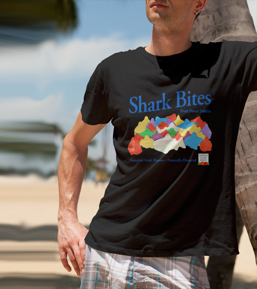 Shark Bites Fruit Flavor Snacks Assorted Fruit Flavors Naturally Flavored T-Shirt