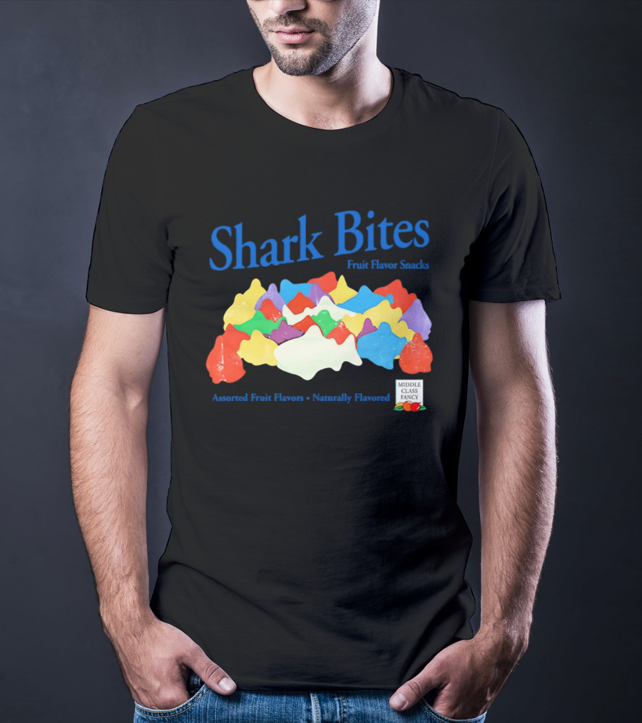 Shark Bites Fruit Flavor Snacks Assorted Fruit Flavors Naturally Flavored T-Shirt