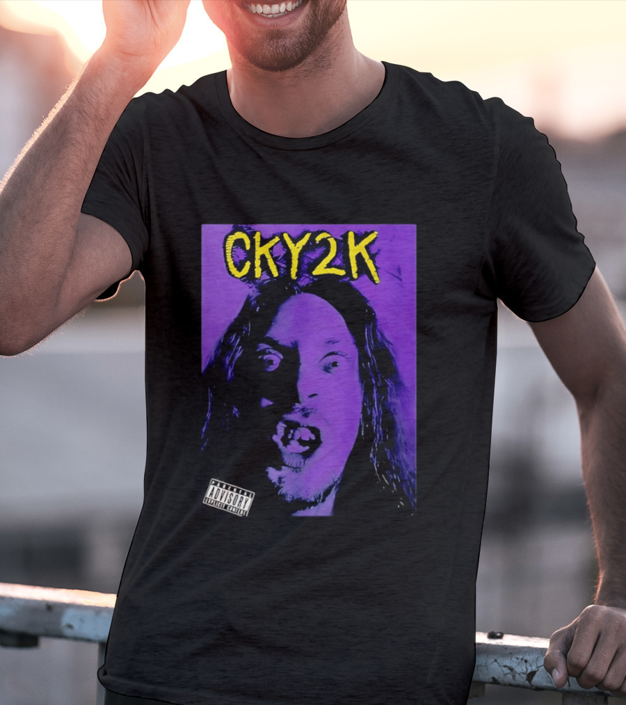 CKY2K Explicit Content Purple Portrait Bam Margera T-Shirt