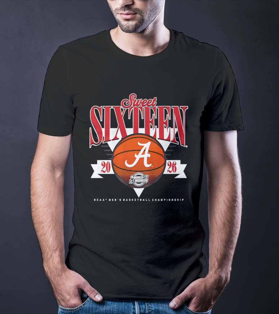 Sweet Sixteen Alabama Crimson Tide 2026 NCAA Men's Basketball Championship T-Shirt