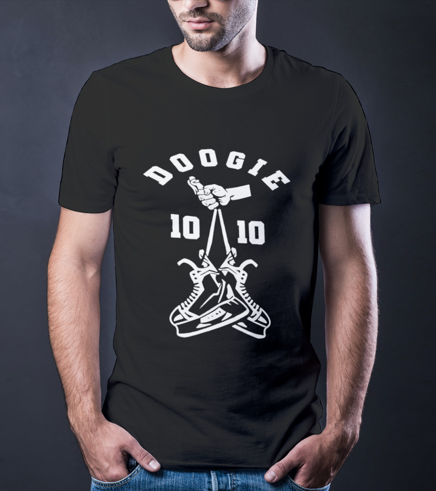 Doogie 10 10 Ice Skates And Hockey Stick T-Shirt
