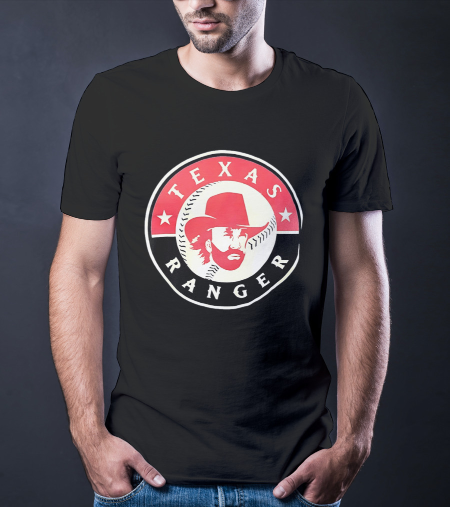 Texas Rangers Chuck Norris Baseball Logo Bold Star Circle T-Shirt