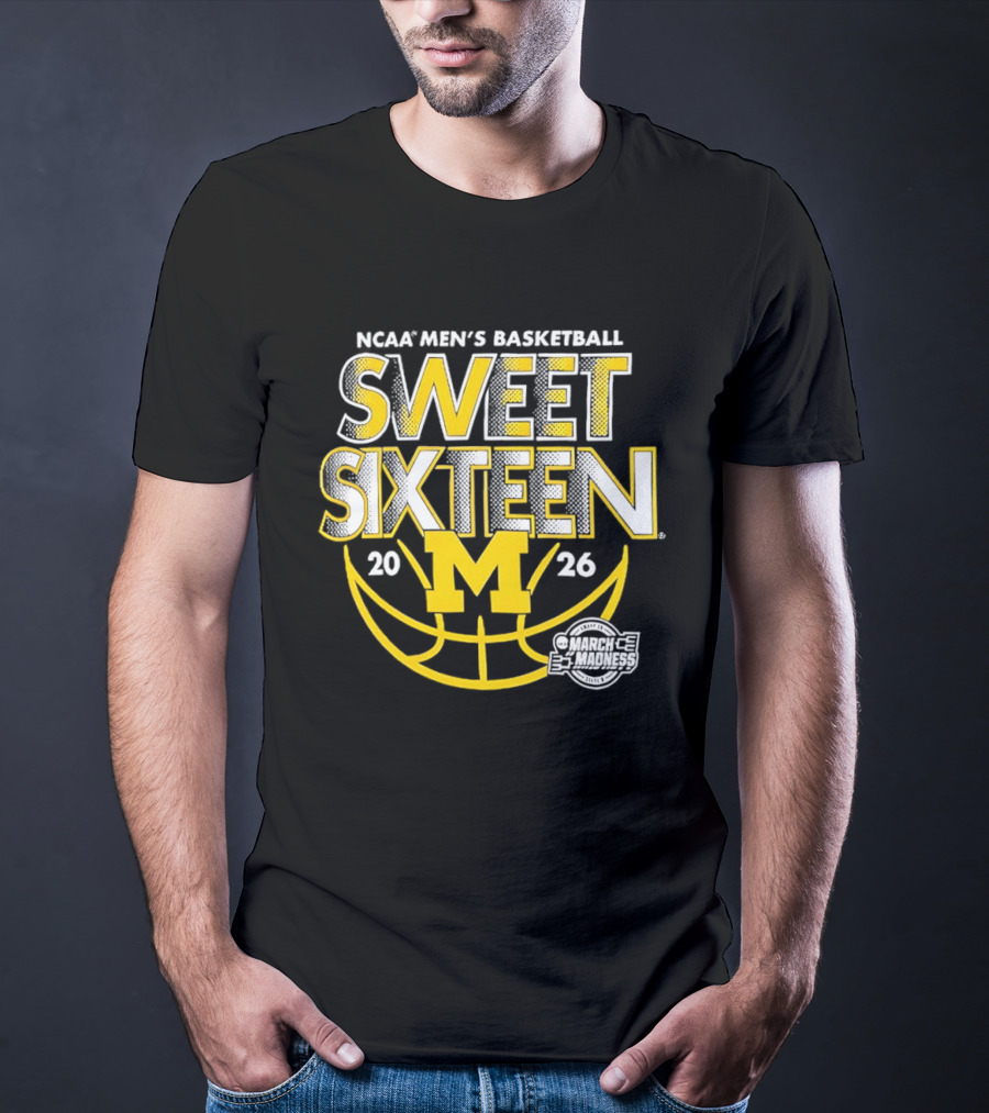 NCAA Men's Basketball Michigan Wolverines Sweet Sixteen 2026 T-Shirt