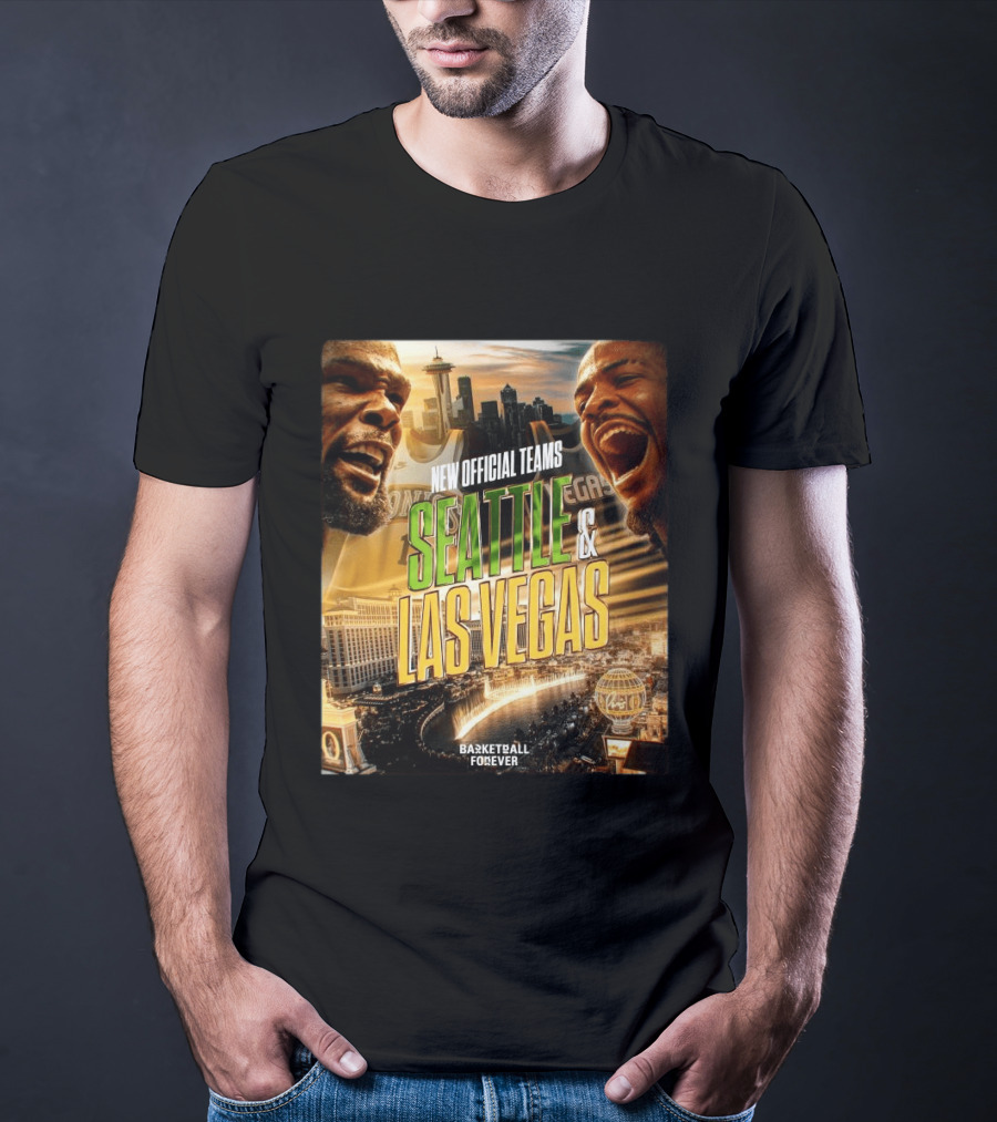 New Official Teams Seattle Las Vegas Basketball Forever 2026 T-Shirt