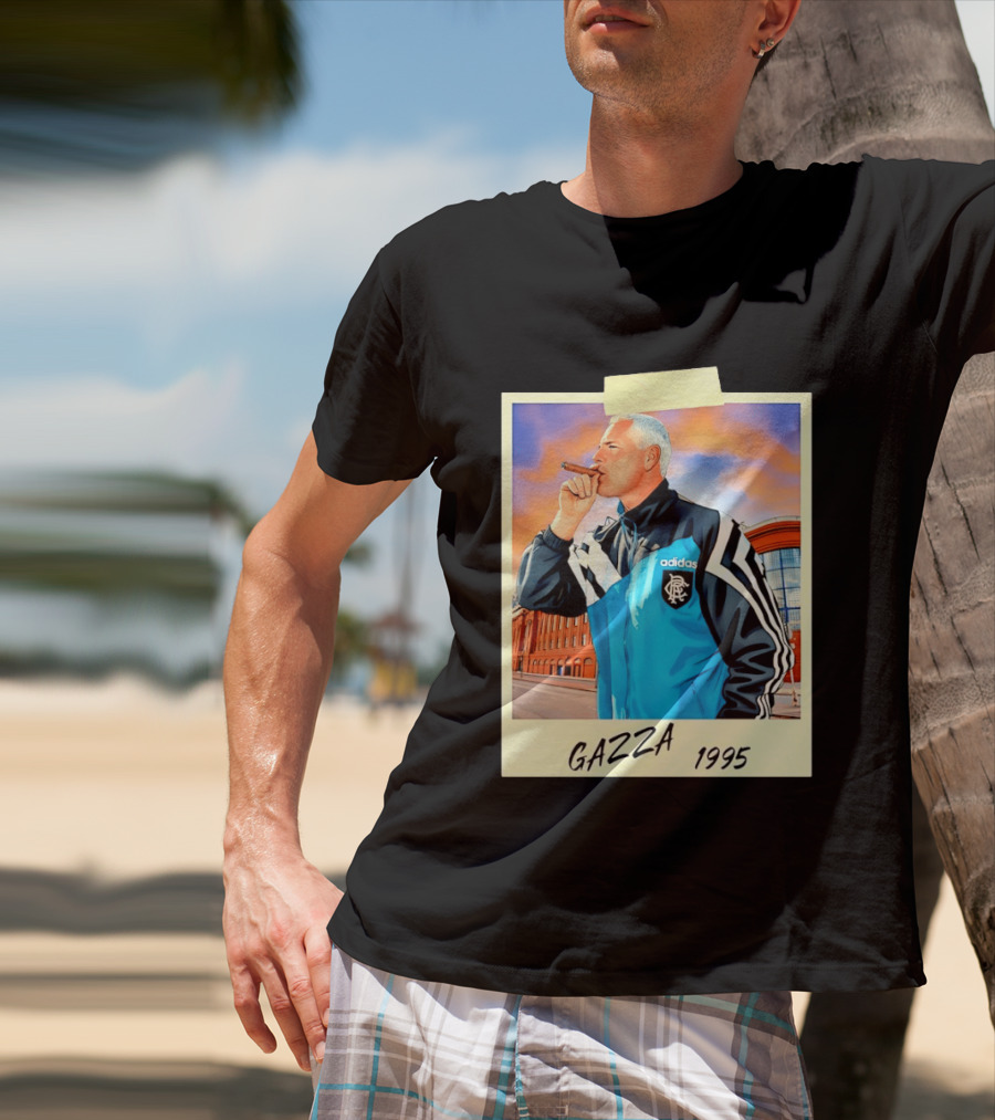 Paul Gascoigne Gazza 1995 Rangers Adidas Jacket T-Shirt