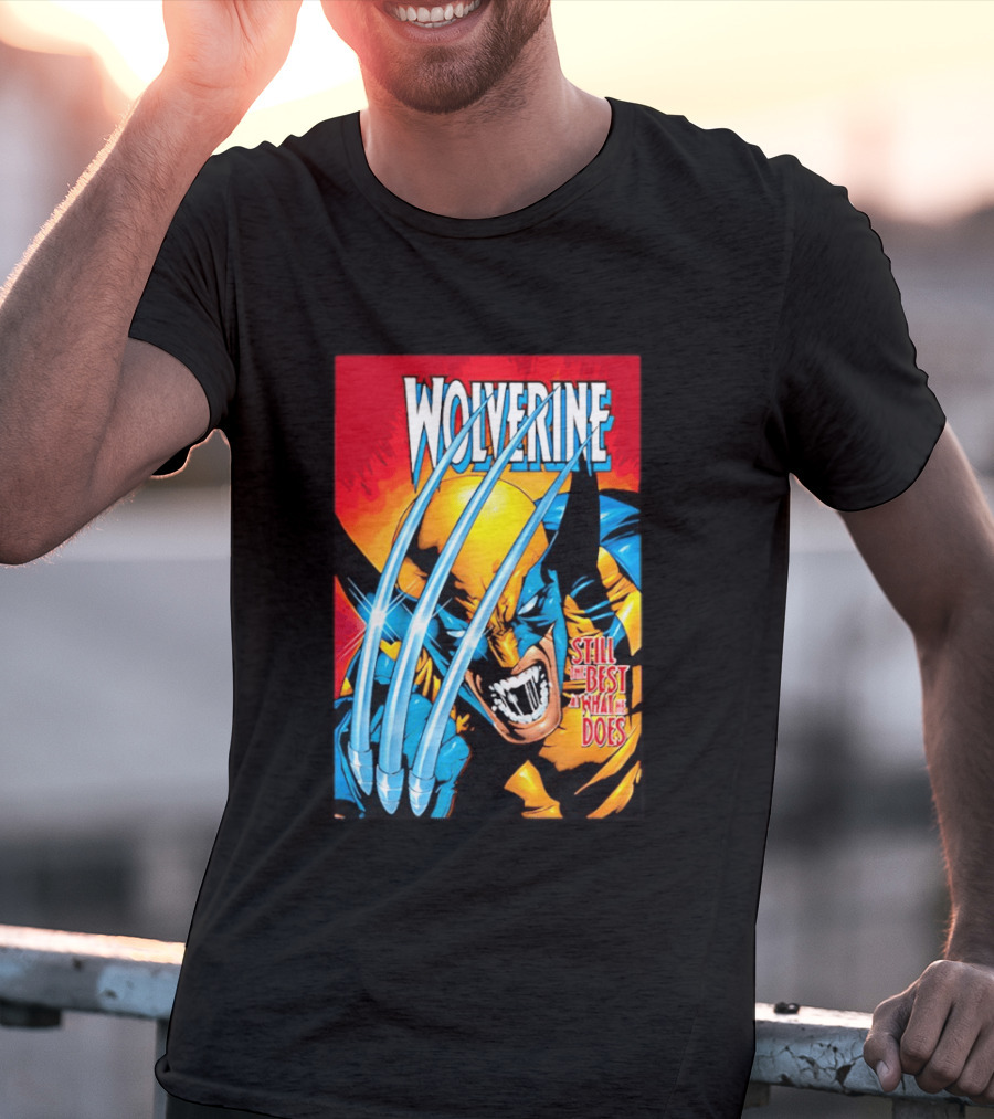 Wolverine Still The Best At What He Does Comic Style Claws Action T-Shirt