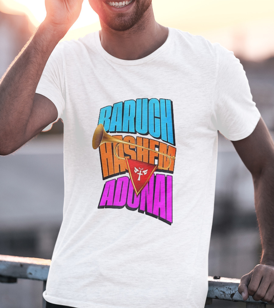 Baruch Hashem Adonai Trumpet T-Shirt