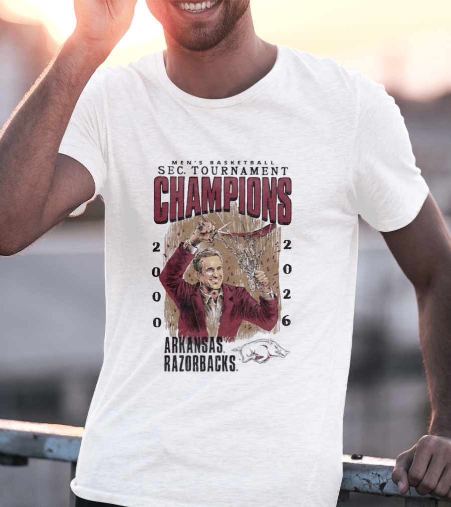SEC Champions 2000 2026 Arkansas Razorbacks Coach Cal T-Shirt