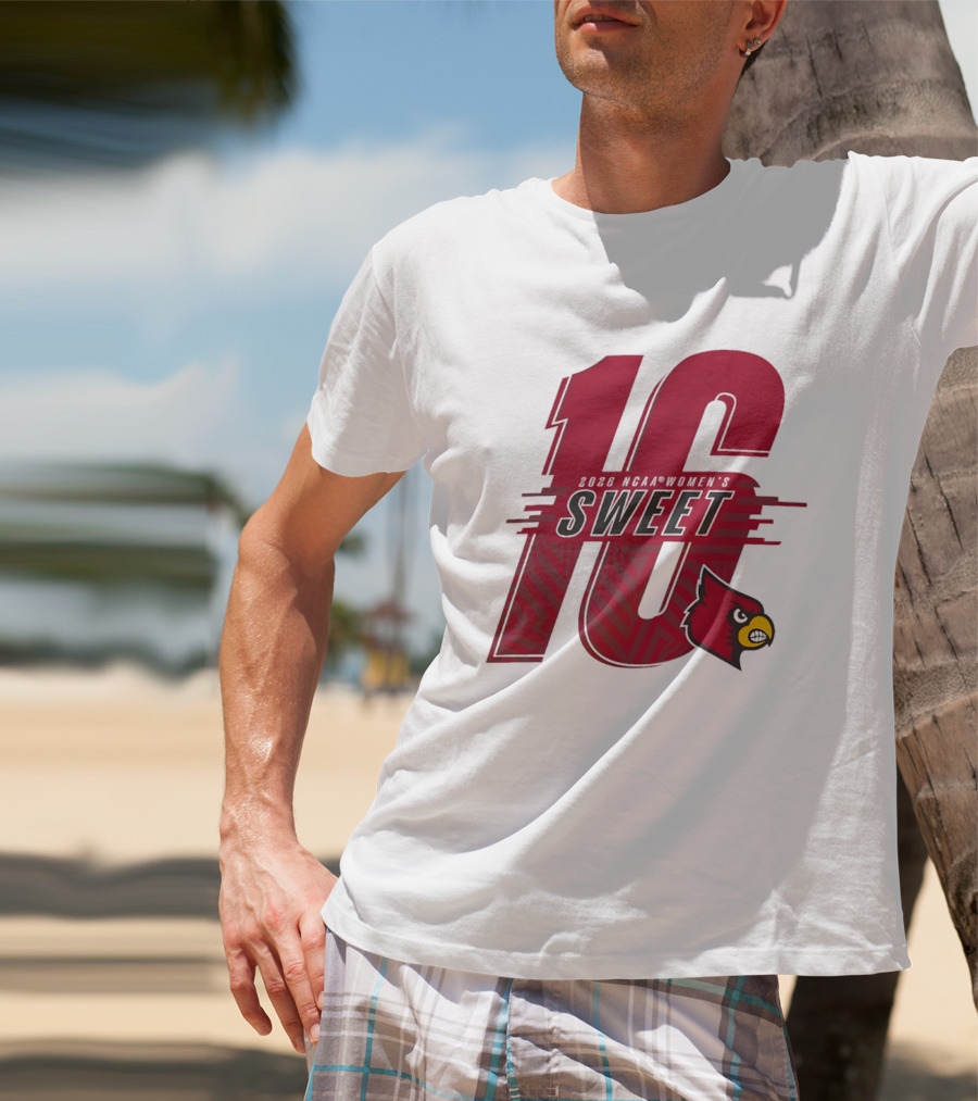 Louisville Cardinals Sweet Sixteen 2026 NCAA Women's Basketball T-Shirt