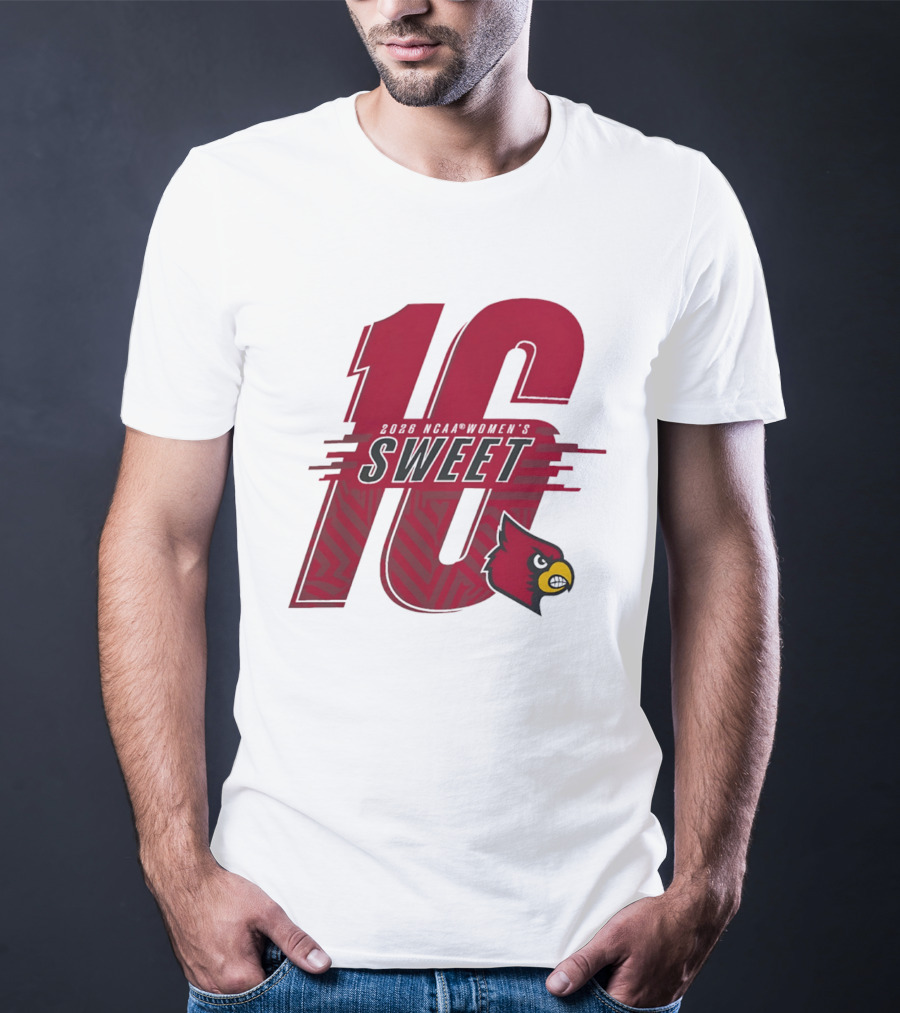 Louisville Cardinals Sweet Sixteen 2026 NCAA Women's Basketball T-Shirt