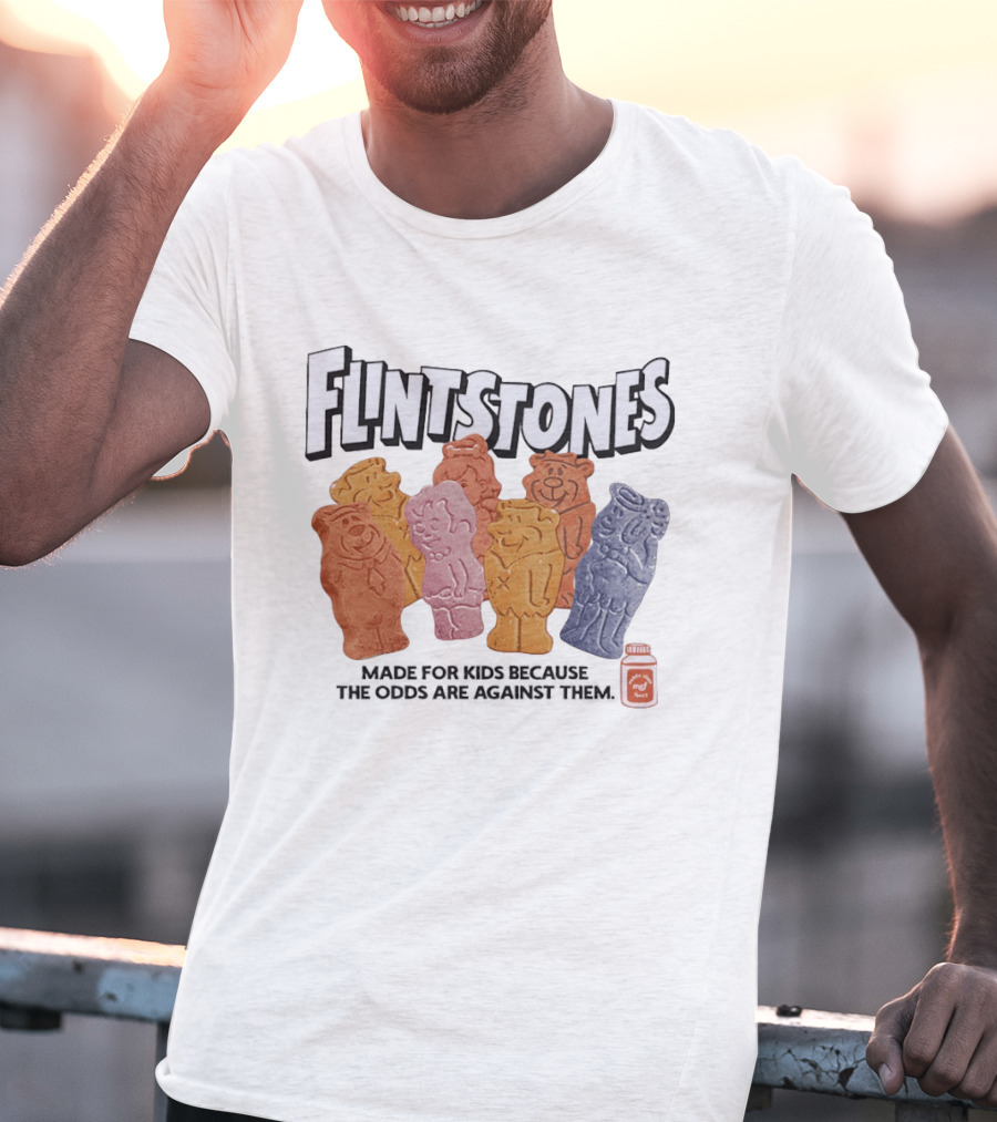 Flintstones Character Snacks Made For Because The Odds Are Against Them T-Shirt