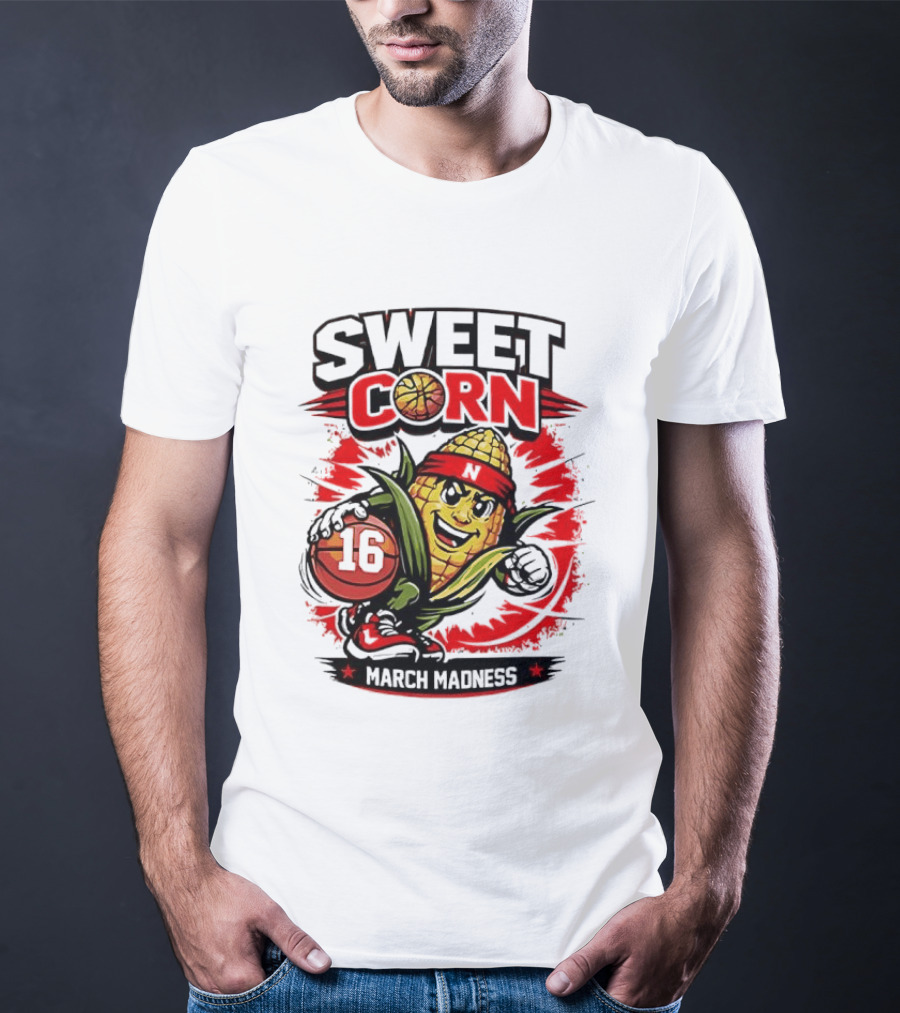 Nebraska Sweet Corn Basketball 16 March Madness T-Shirt