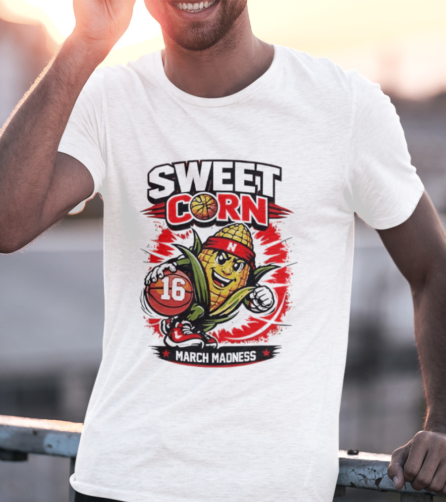 Nebraska Sweet Corn Basketball 16 March Madness T-Shirt