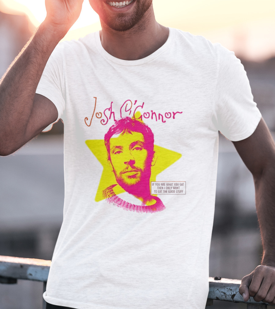 Josh O'Connor Bold Pink Yellow Star Style Eat Cooks Science T-Shirt