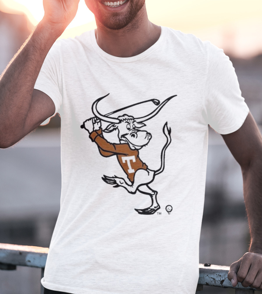 Texas Longhorn Swinging Bull Men's Golf T-Shirt