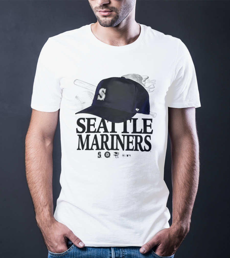 Seattle Mariners In The Paper Foundation Cap With Brushed Effect T-Shirt