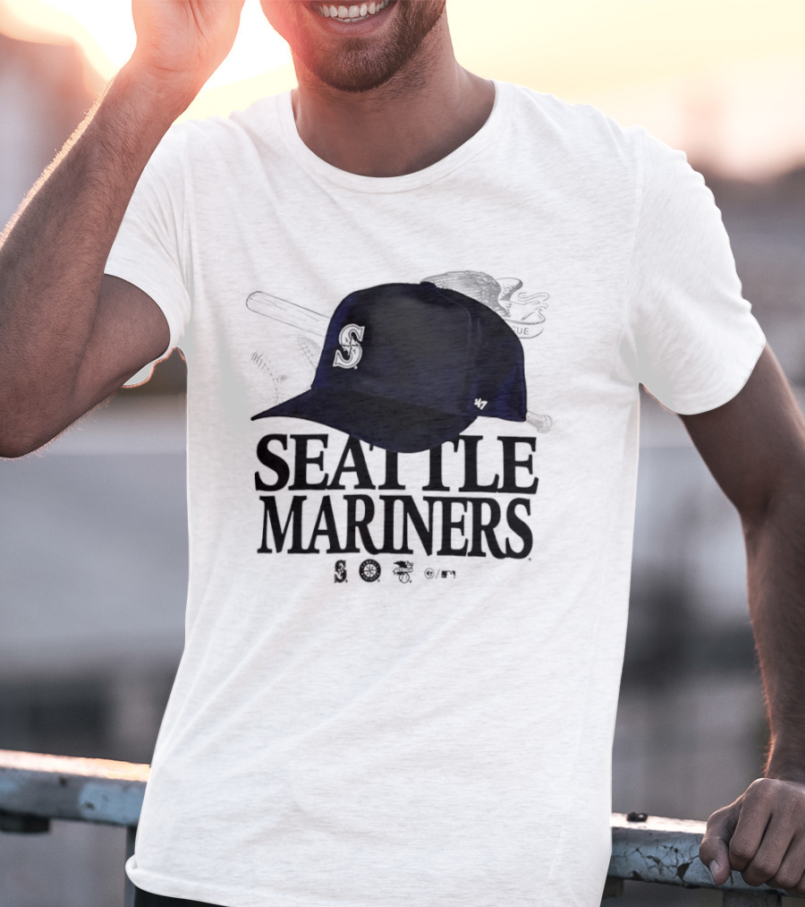 Seattle Mariners In The Paper Foundation Cap With Brushed Effect T-Shirt