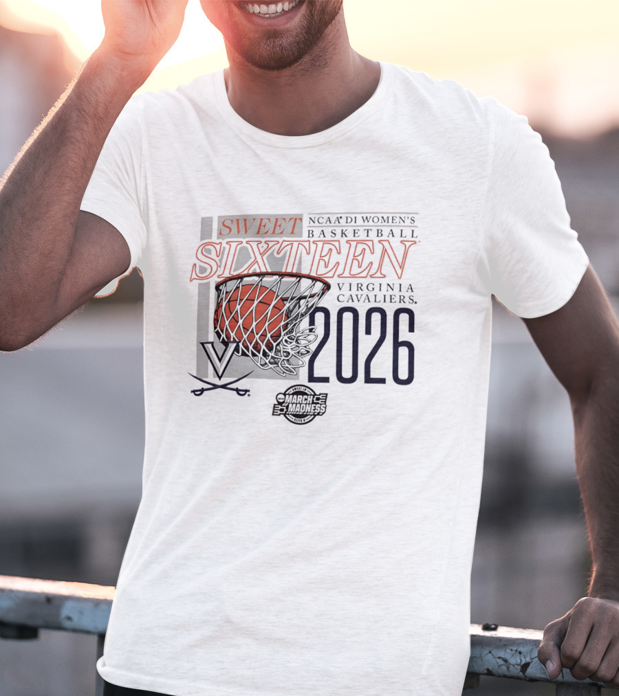 Virginia Cavaliers Sweet Sixteen 2026 NCAA D1 Women's Basketball March Madness T-Shirt