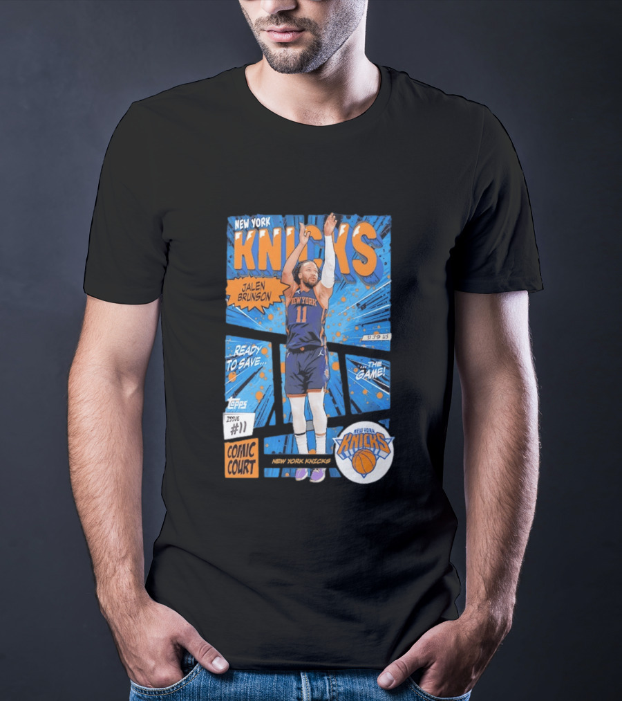 New York Knicks Jalen Brunson Comic Court Issue 11 Basketball 2026 T-Shirt