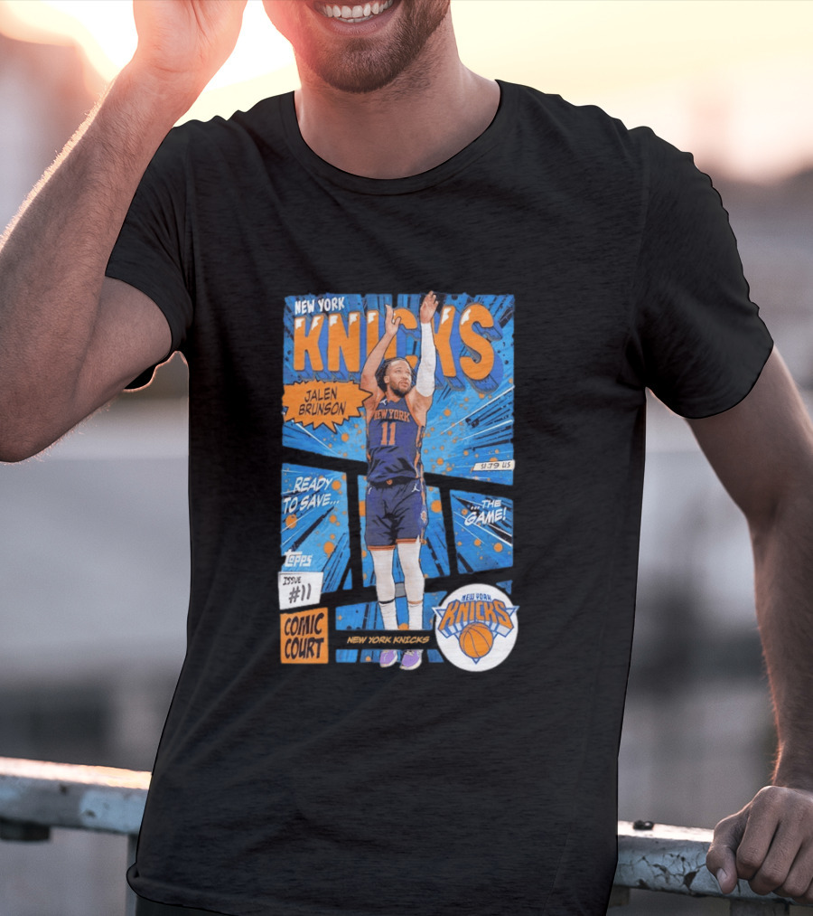 New York Knicks Jalen Brunson Comic Court Issue 11 Basketball 2026 T-Shirt