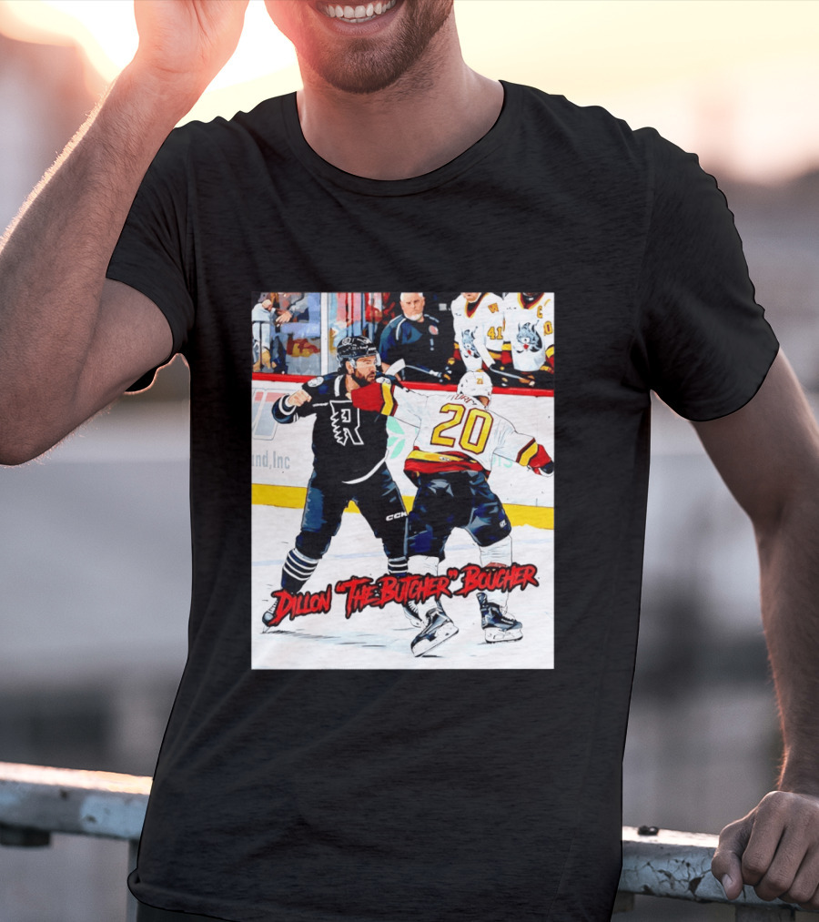 Dillon The Butcher Boucher Rockford IceHogs Hockey Fight Scene T-Shirt