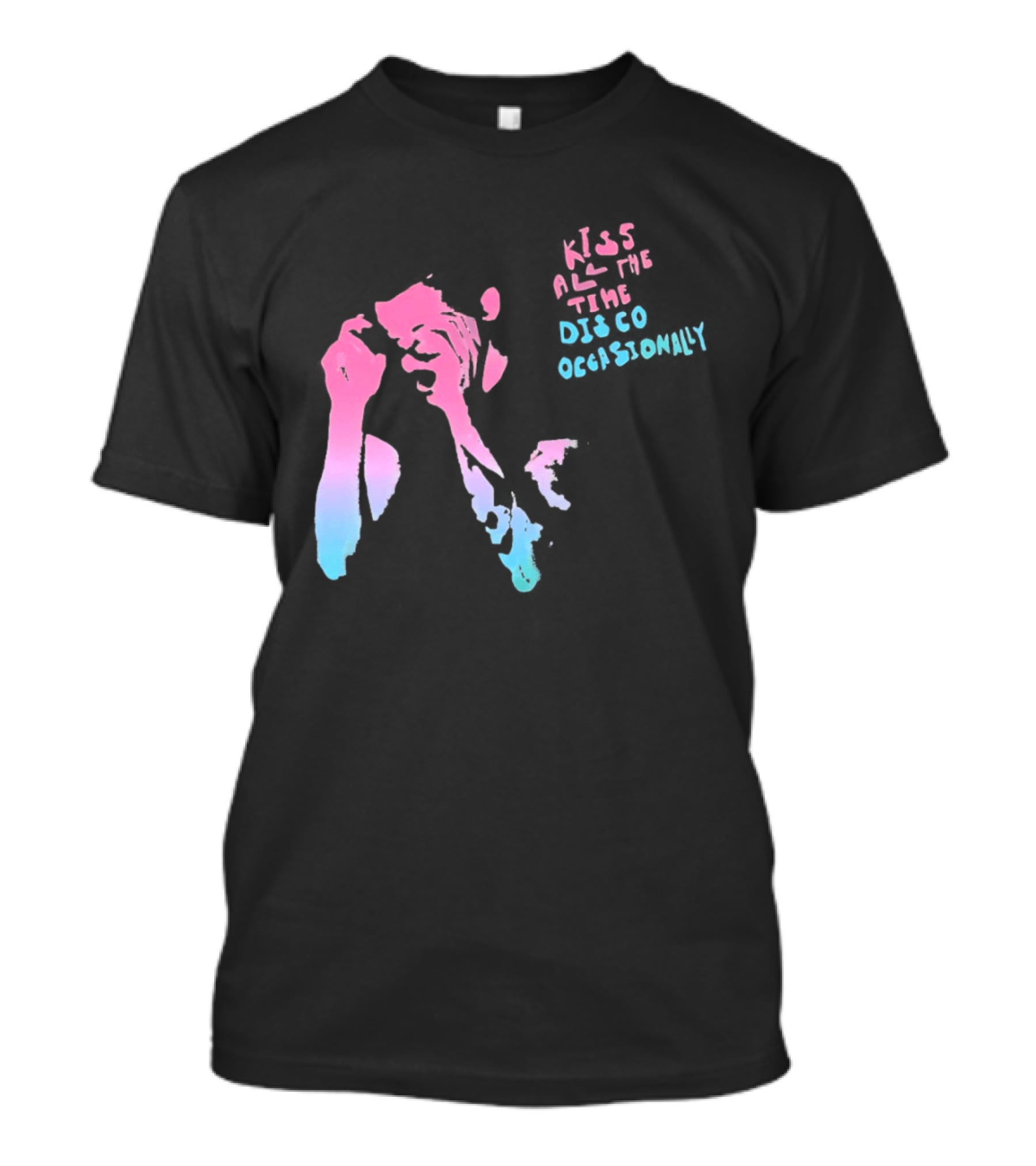 Kiss All The Time Disco Occasionally Red Blue T-Shirt