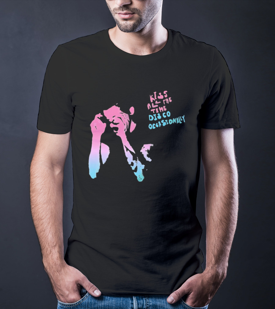 Kiss All The Time Disco Occasionally Red Blue T-Shirt