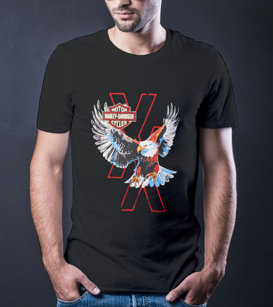 Machine Gun Kelly Harley Davidson X MGK Lost Americana Flying Eagle Cycles T-Shirt