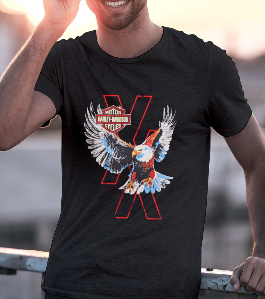 Machine Gun Kelly Harley Davidson X MGK Lost Americana Flying Eagle Cycles T-Shirt
