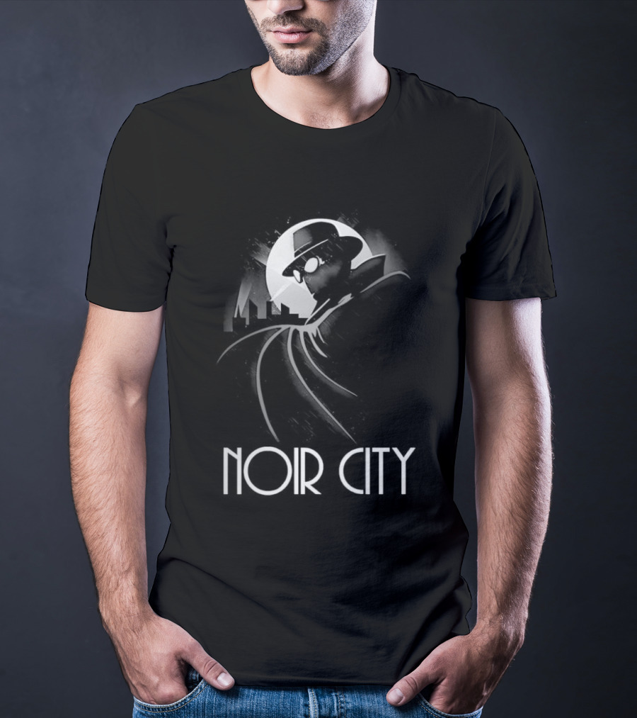 Spider Man Noir City Stylized White T-Shirt