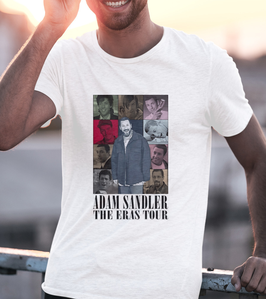 Adam Sandler The Eras Tour Nine Iconic Characters Collage T-Shirt