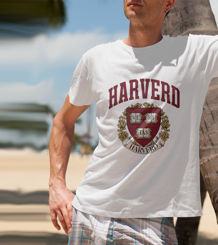 Harvard University Veritas Emblem Crest T-Shirt
