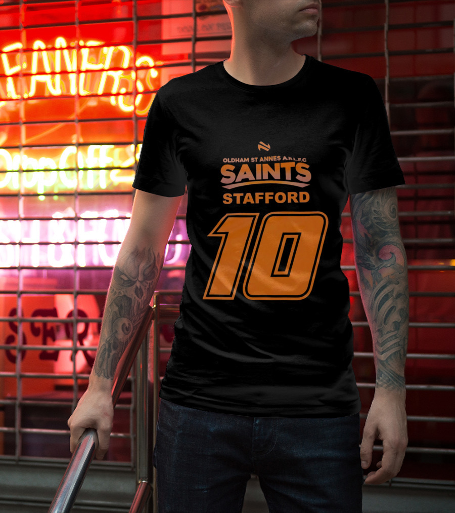 Oldham St Annes ARLFC Saints Stafford Number 10 T-Shirt