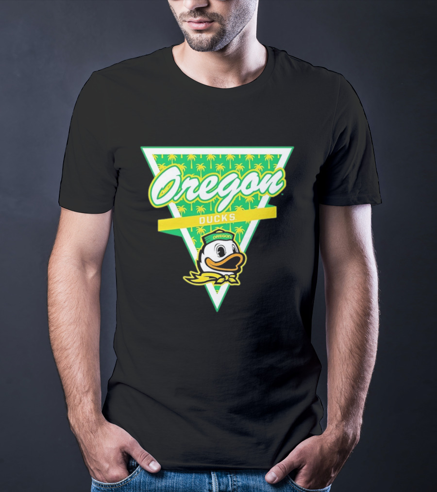 Oregon Ducks Palm Tree Triangle T-Shirt