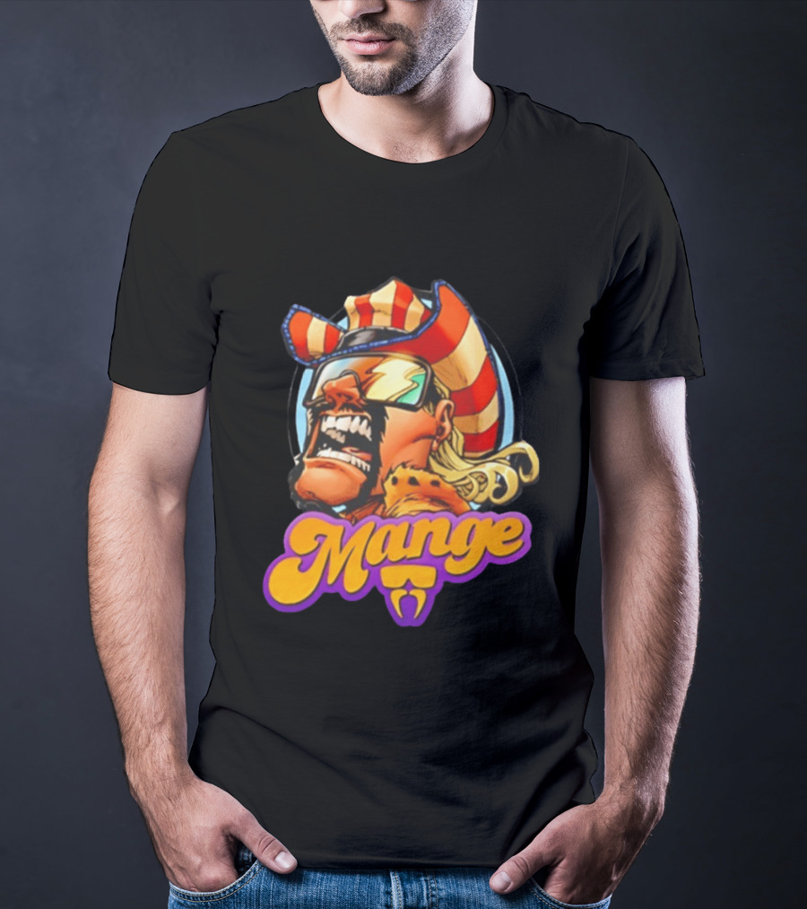Mange Celebrate All Things Bold Comic Style Retro Hero T-Shirt