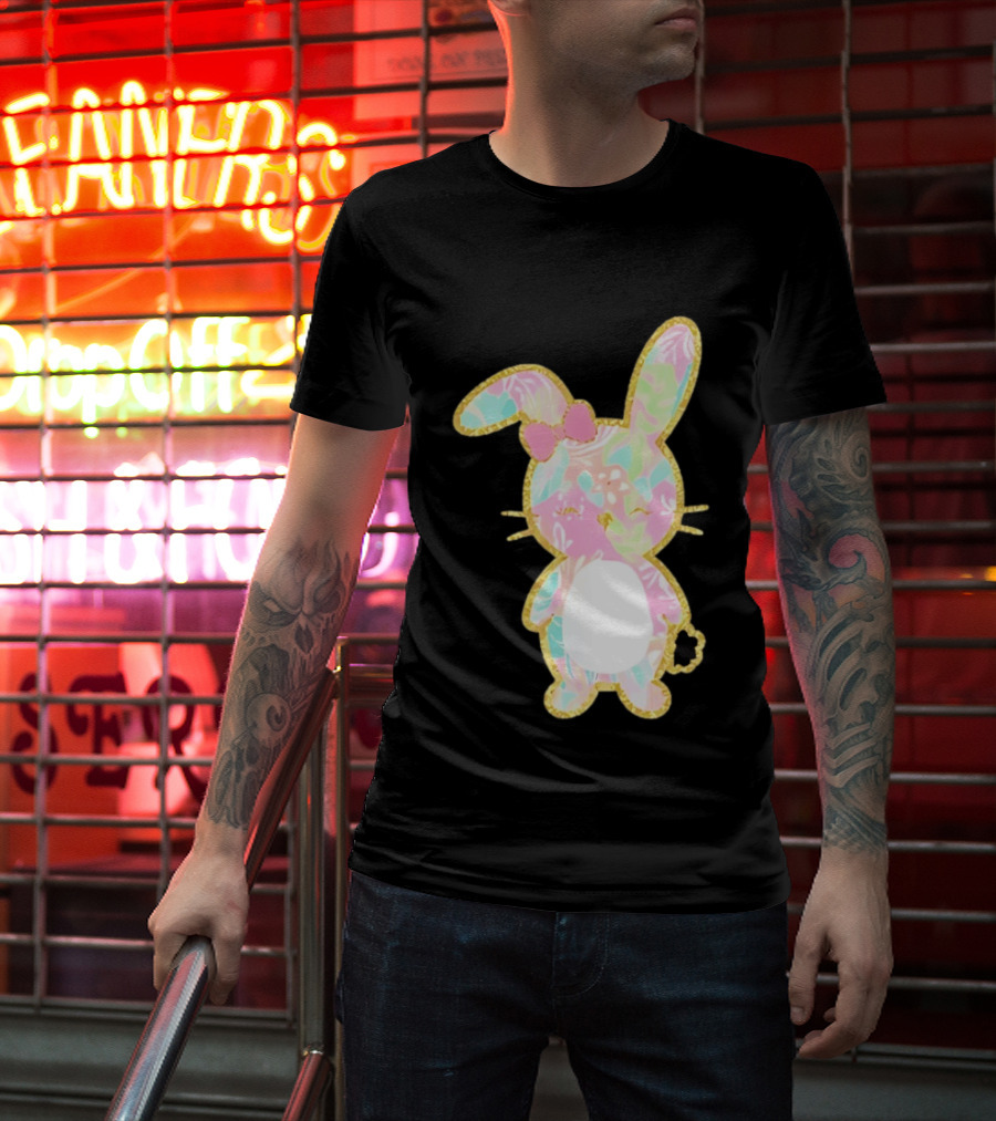 Palm Beach Pastel Preppy Bunny Easter Aesthetic T-Shirt