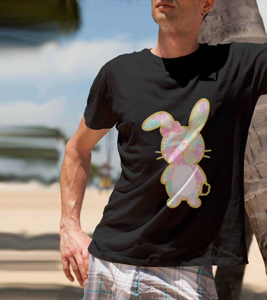 Palm Beach Pastel Preppy Bunny Easter Aesthetic T-Shirt