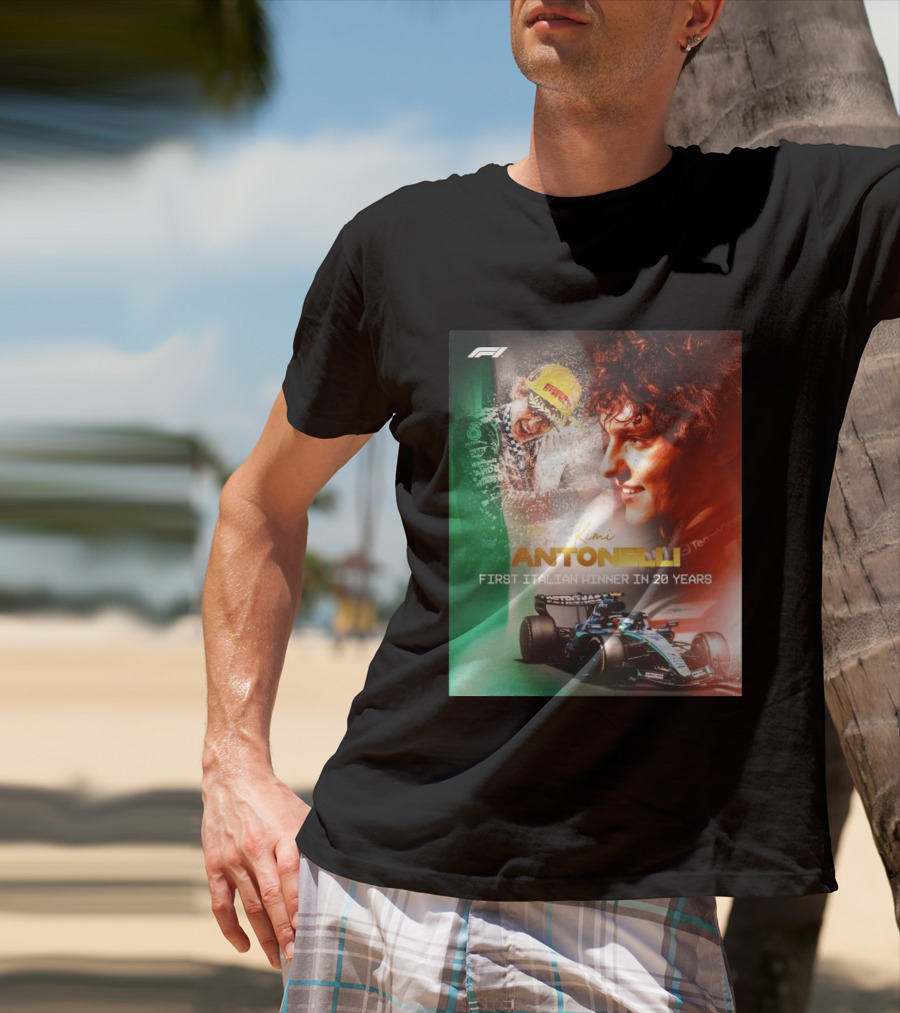 F1 Kimi Antonelli First Italian Winner In 20 Years T-Shirt