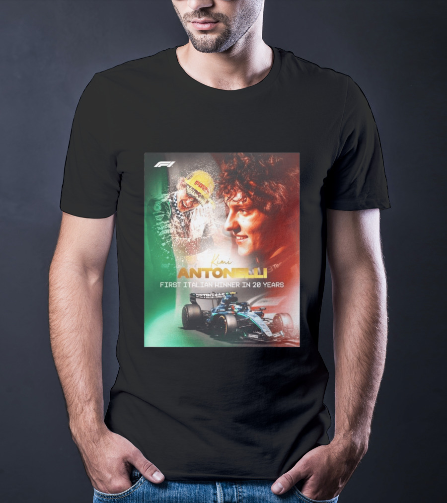 F1 Kimi Antonelli First Italian Winner In 20 Years T-Shirt