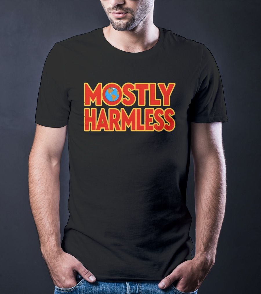 Mostly Harmless Douglas Adams Hitchhiker's Guide To The Galaxy Series 1992 Earth T-Shirt